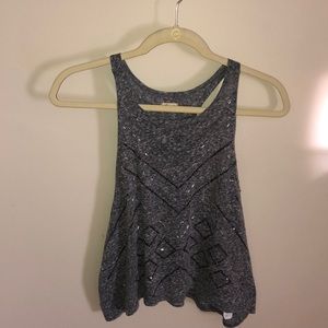 Racer back gray tank top